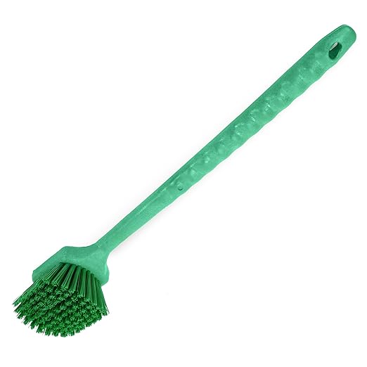 SPARTA 40501EC09 Plastic Large Scrub Brush, Kitchen Brush, Utility Brush With Long Handle For Cleaning, 20 Inches, Green, (Pack of 6)