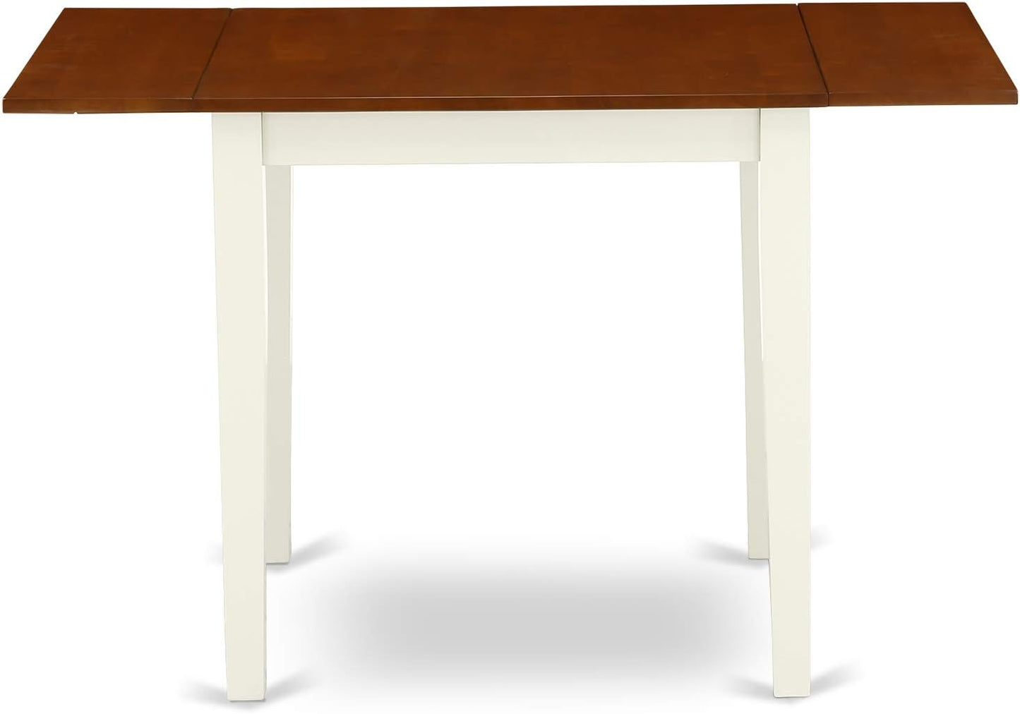 East West Furniture NDAV3-WHI-W 3 Piece Dinette Set for Small Spaces Contains a Rectangle Dining Table with Dropleaf and 2 Dining Room Chairs, 30x48 Inch, Buttermilk & Cherry