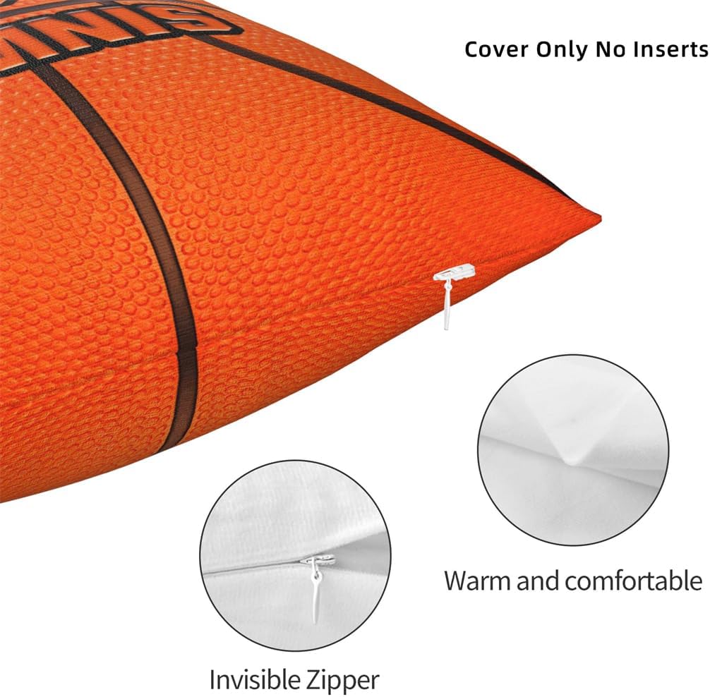 Personalized Basketball Pillowcase Custom Name Funny Sport Theme Throw Pillow Cover Home Sofa Bedding Decor for Basketball Lovers Sport Enthusiast Custom Funny Ball Theme Throw Pillowcase for Family