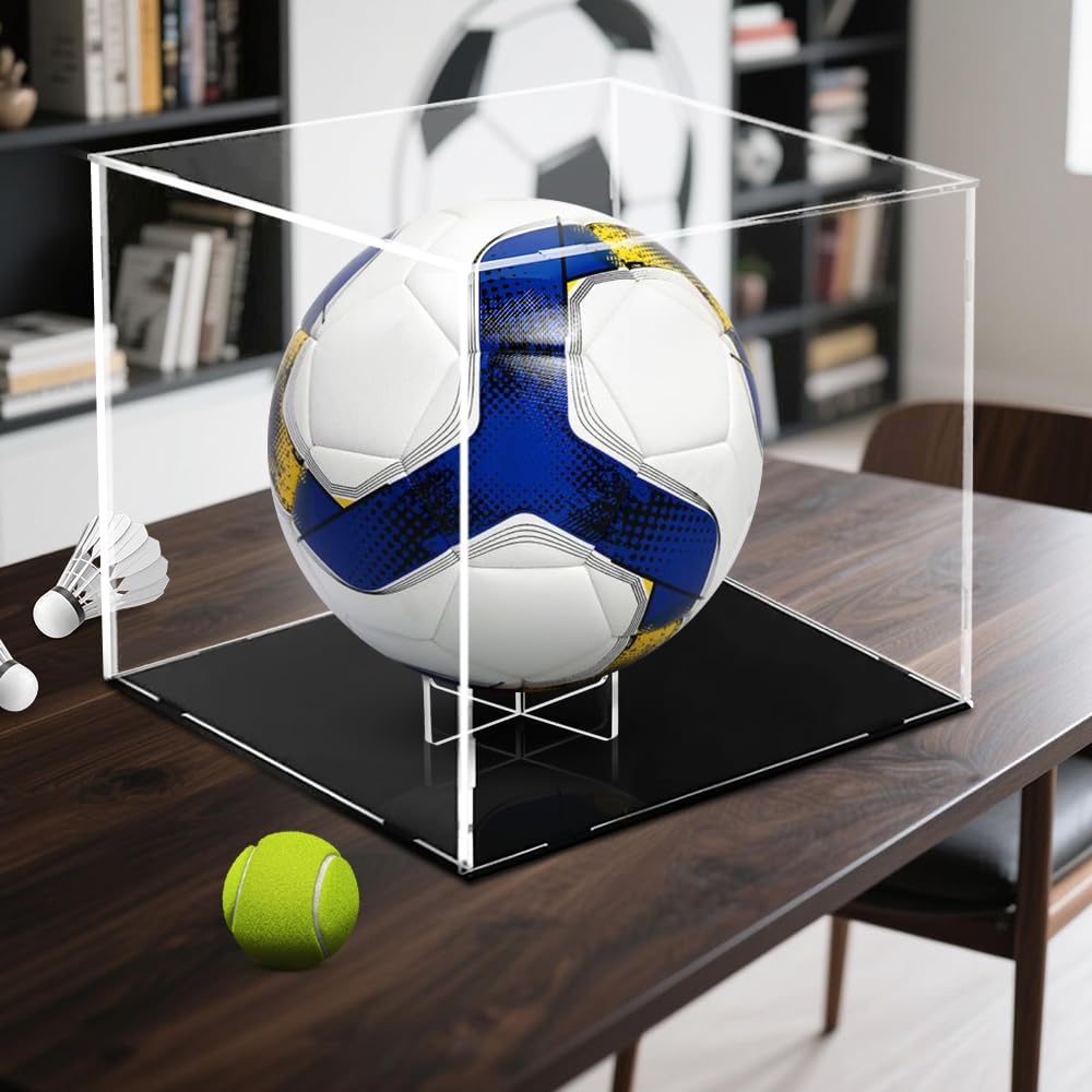 [4 Pack] Basketball Stand 3.54x1.3 Inch, Clear Acrylic Ball Stand for Display, Storage Holder for Football Volleyball Soccer Basketball Rugby