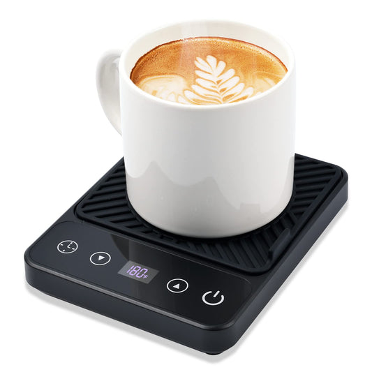 Mug Warmer - Electric Coffee Mug Warmer with Timer,Coffee Cup Warmer for Desk Auto Shut Off,Smart 6-Temperature Control, Coffee Accessories for Coffee Lovers, Black