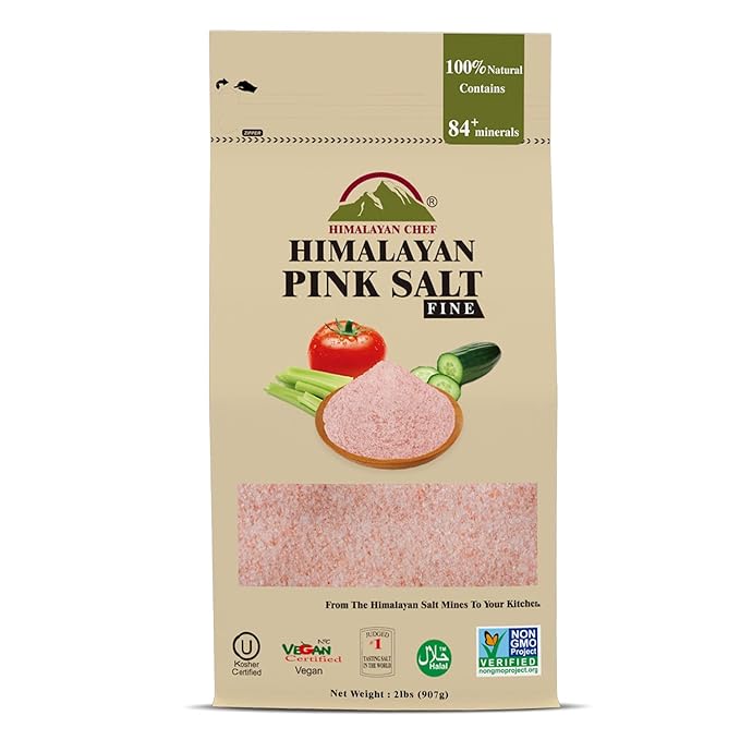Himalayan Chef Pink Himalayan Salt, Fine Grain - 2 lbs Bag