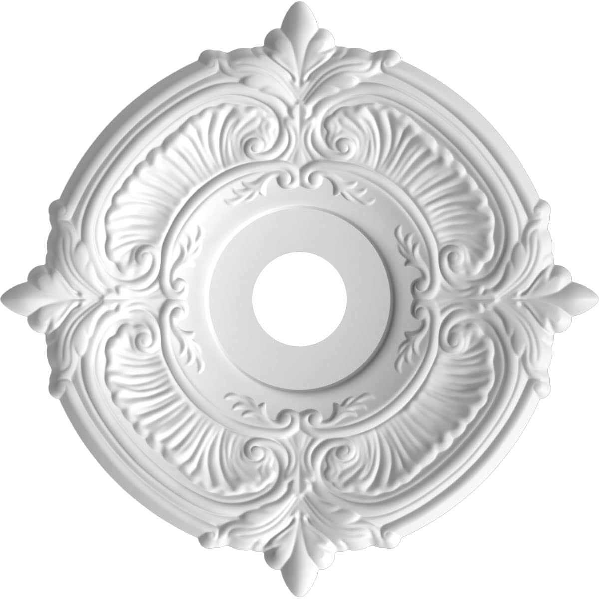 19Od X 3 1/2Id X 1P Attica Thermoformed Pvc Ceiling Medallion (Fits Canopies Up To 6 3/4), Textured Metallic Galaxy