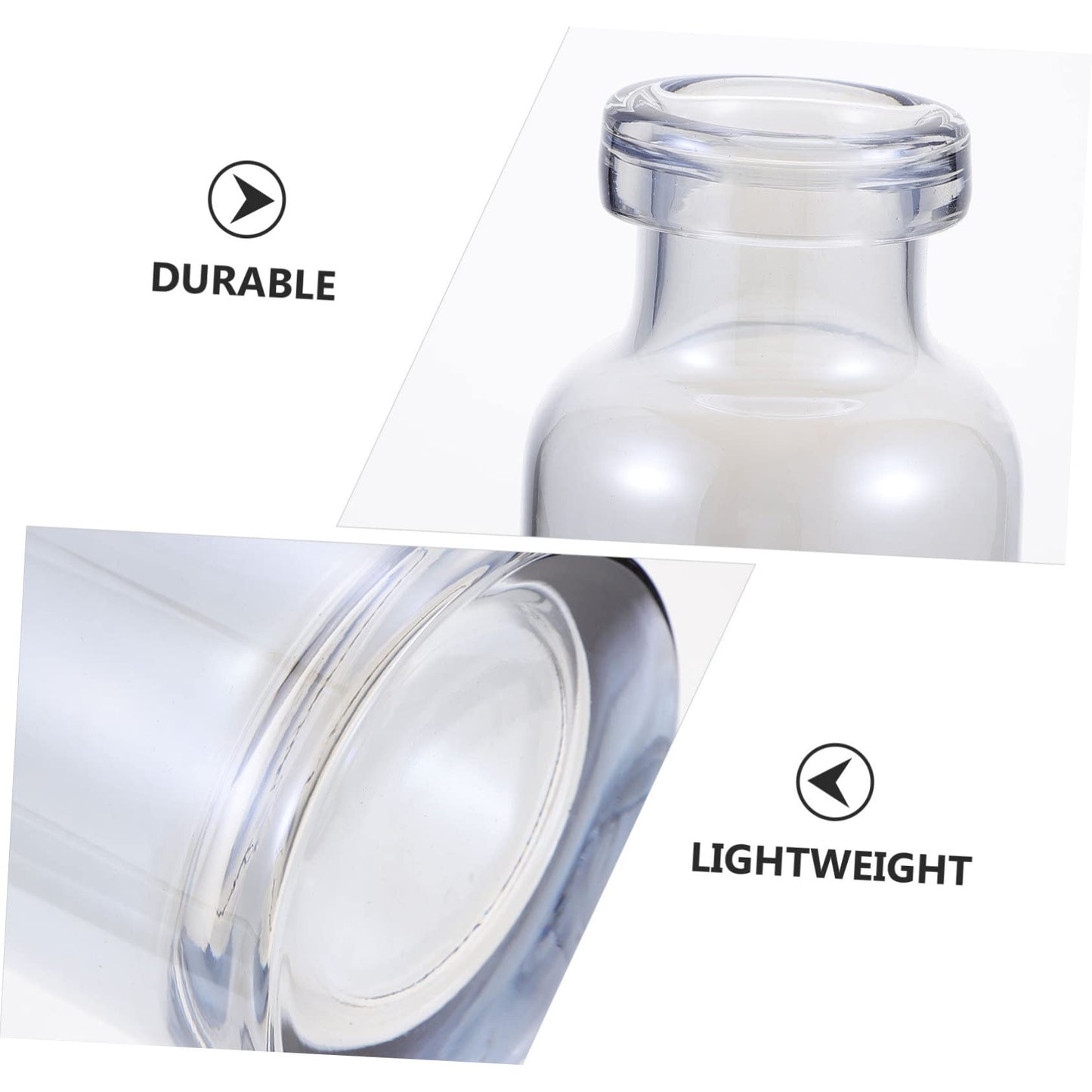 OUNONA Glass Hydroponic Plant Vase for Home Decoration Transparent Small Mouth Terrarium for Indoor Propagation and Stylish Room Accent