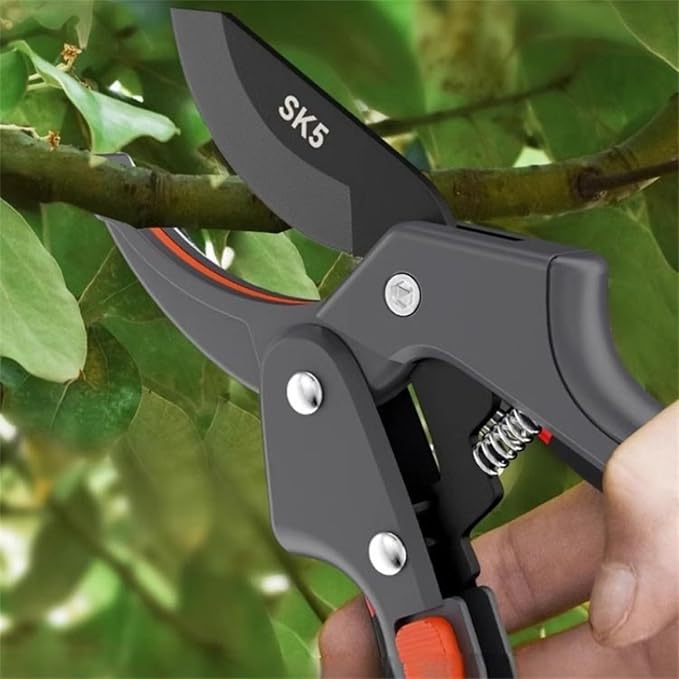 Germany Pruning Shears, Arthritis Weak Hand Snips, Work 3 Times Easier, 1-Inch Cut Capacity Garden Clippers, Ergonomic handle (Pulley - Labor-saving)