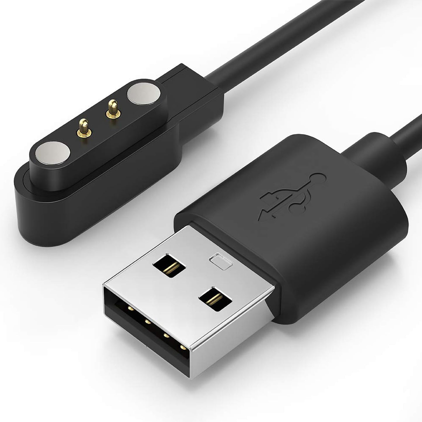 Compatible For Lige Smart Watch Charger, Magnetic Usb Replacement Charging Cable Compatible With Lige Smart Watch (2 Pack-Black+