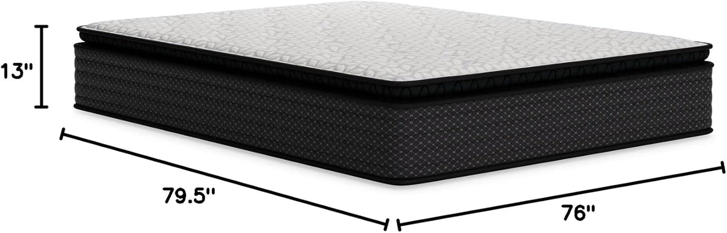 Signature Design by Ashley Limited Edition Pillow Top 13 " Pillow Top Hybrid Mattress with Gel Memory Foam and Edge Support for Cool Sleep and Pressure Relief, King, Fiberglass Free, Mattress In A Box