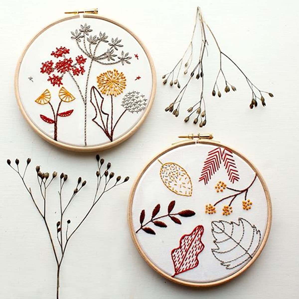 Tosnail 20 Pack 3 Inch Embroidery Hoops Cross Stitch Hoop Ring Bamboo Circle for Embroidery, Cross Stitch, Home Ornaments, Dreamcatcher and Crafts