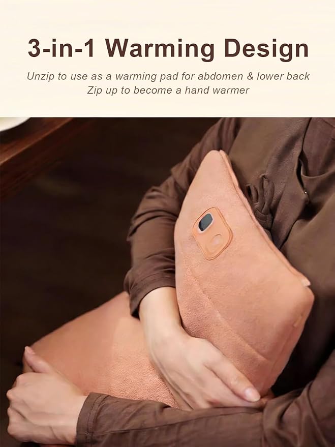 Hand Warmers Rechargeable 10000mAh Electric Heated Gloves Power Bank Portable Handwarmers Pouch Double-Sided Multi-use Heating Muff for Women, Camping Xmas Gifts, Men, Kids, Hunting