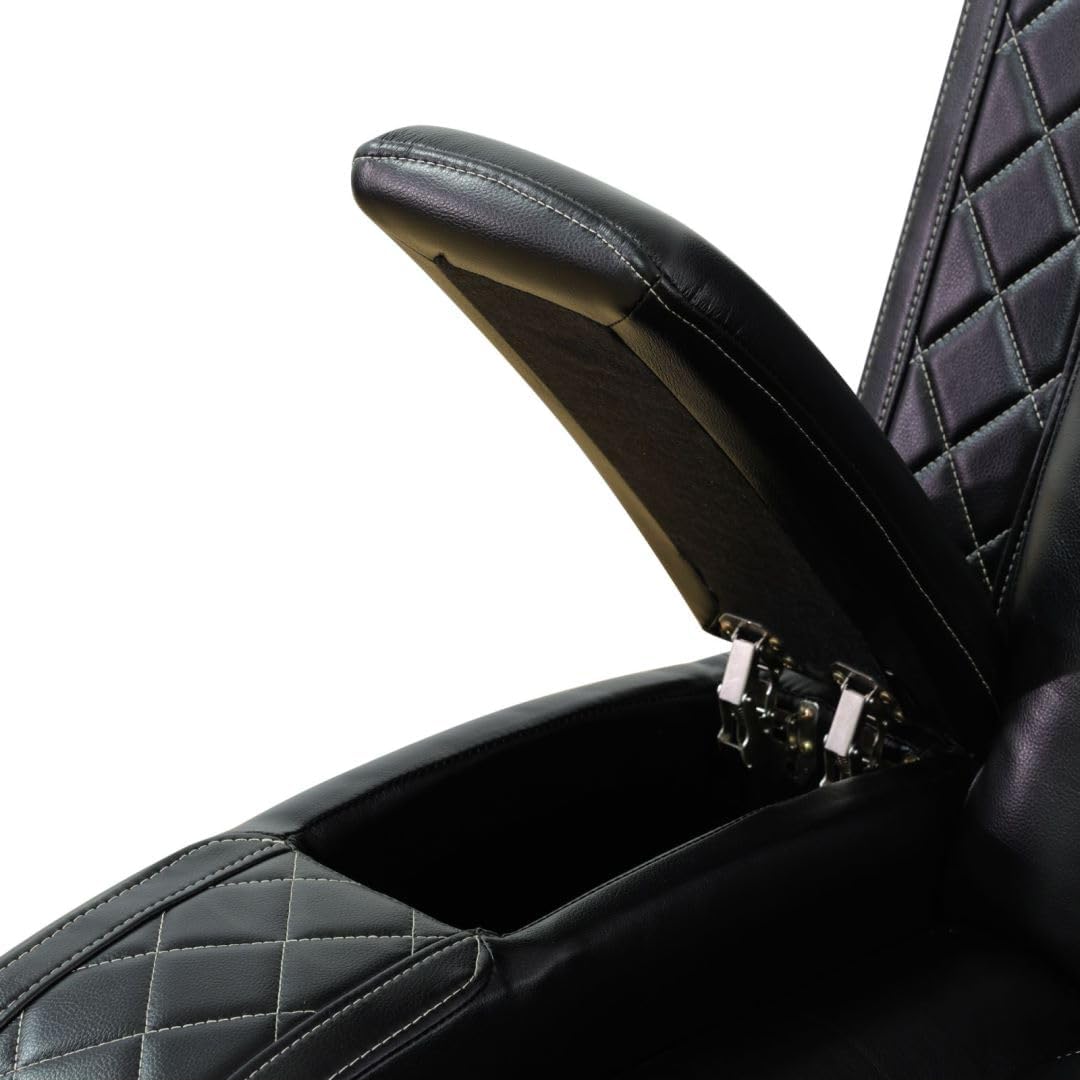 Electric Power Recliner Loveseat Set Living Room Furniture, Comfy Home Theater Breathing Leather Seating with USB 2.0 Charging Ports, LED Light Strips, Mid Console and Cupholders (Black)