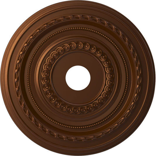 Ekena Millwork Cmp22Cocdc Cole Thermoformed Pvc Ceiling Medallion (Fits Canopies Up To 6), 22Od X 3 1/2Id X 1P, Metallic Dark Co