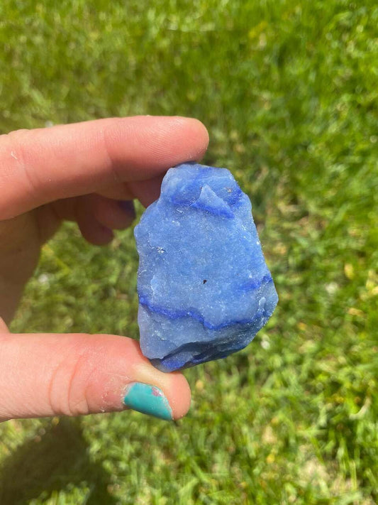 Zenkeeper 1 Lb Large Rough Blue Aventurine Stone, Natural Blue Aventurine Crystal Stone Mineral Specimen Gemstone Healing Crystals and Stones