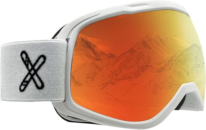 Kids Ski Goggles REVO Snow/Snowboard Goggles for Boys Girls Youth Anti-Fog UV400 Spherical Lens age 6-14