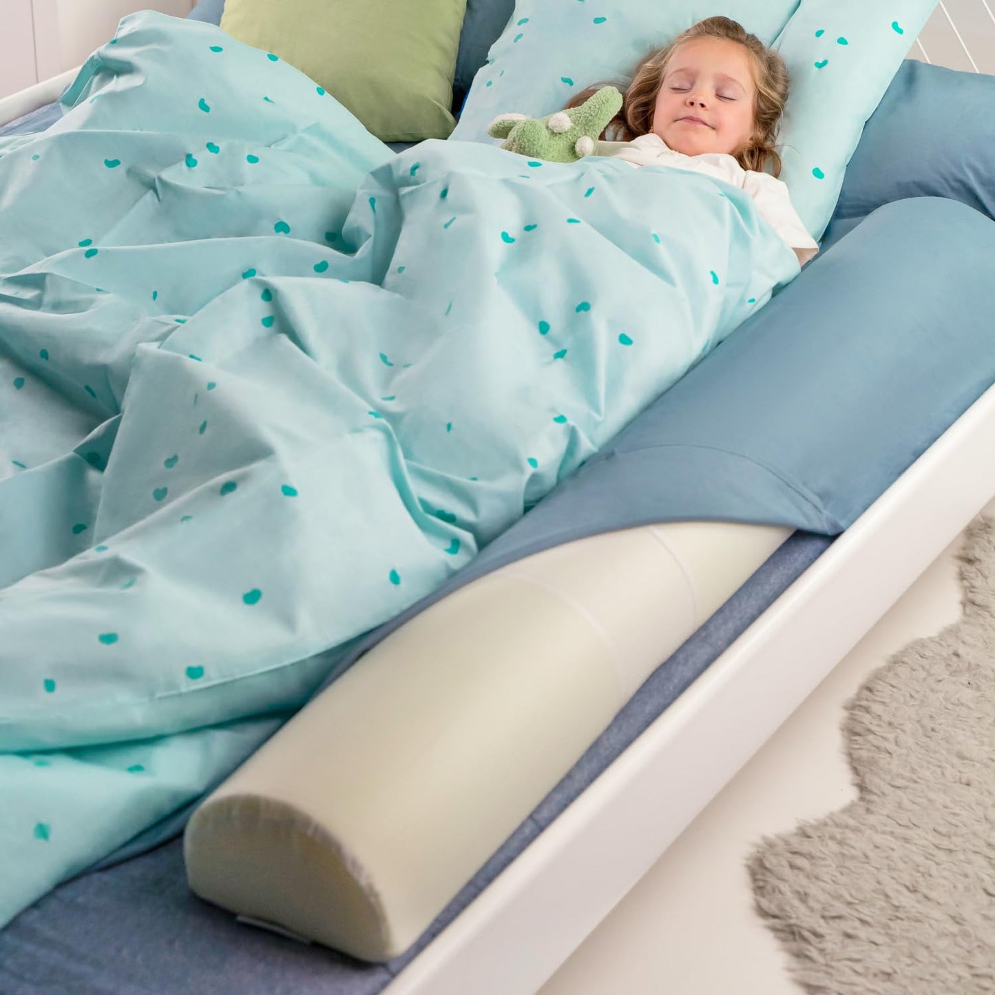 BANBALOO 2 Pack Bed Bumper for Toddlers 53" | Foam Bed Rails for Queen, King, Twin, Full-Size Beds | Toddler Barrier | Safety Rail Guard for Kids | Portable Foam Bumpers for Travel and Home Use