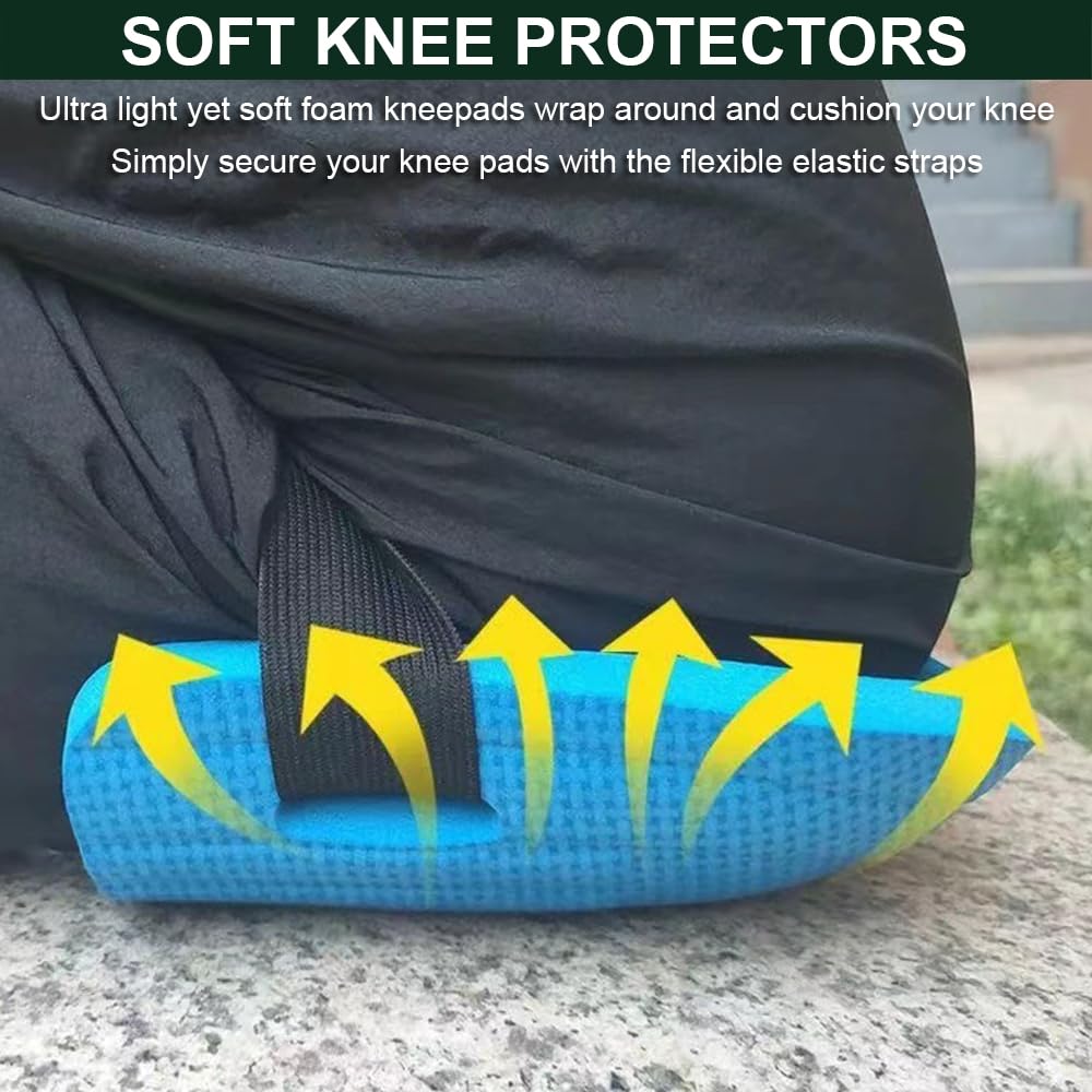 SUJAYU Soft Gardening Knee Pads for Women, EVA Foam Knee Pads for Men Construction, Work Knee Pad for Men Women, Rodilleras Para Roofing Rodilleras Para Trabajo (Green)