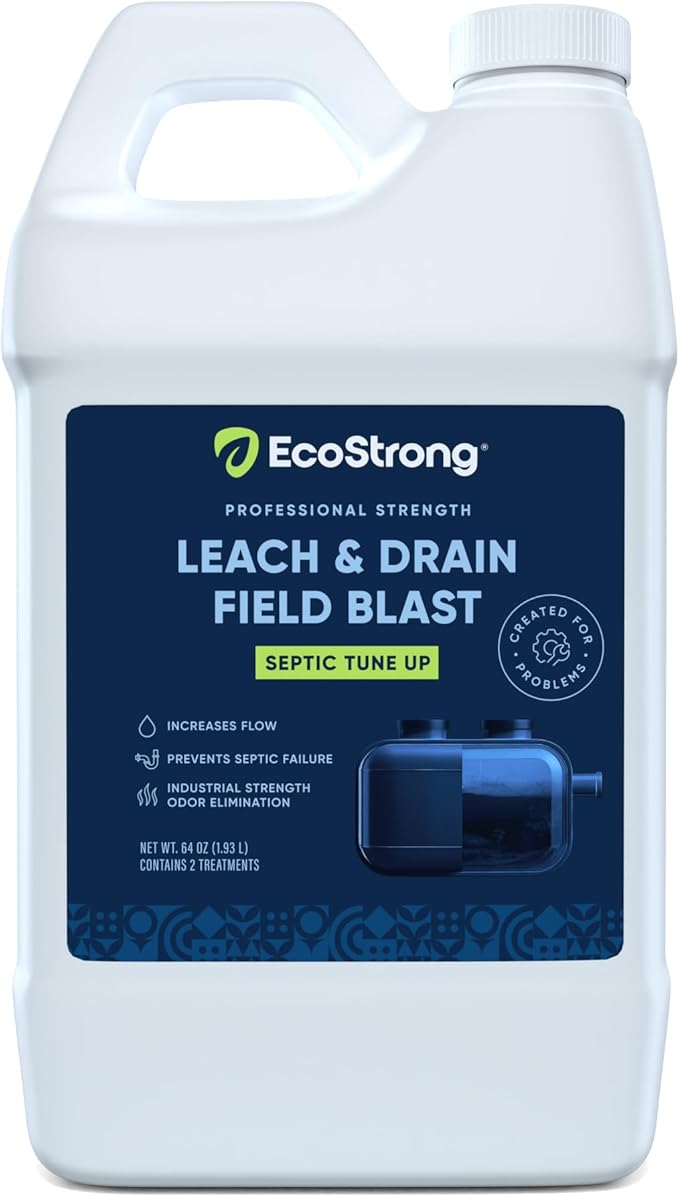 Septic Drain and Leach Field Treatment | Bio-Enzyme Cleaner Breaks Down and Digest Clogs | Removes Odors & Mainline Cleaner (64 OZ)