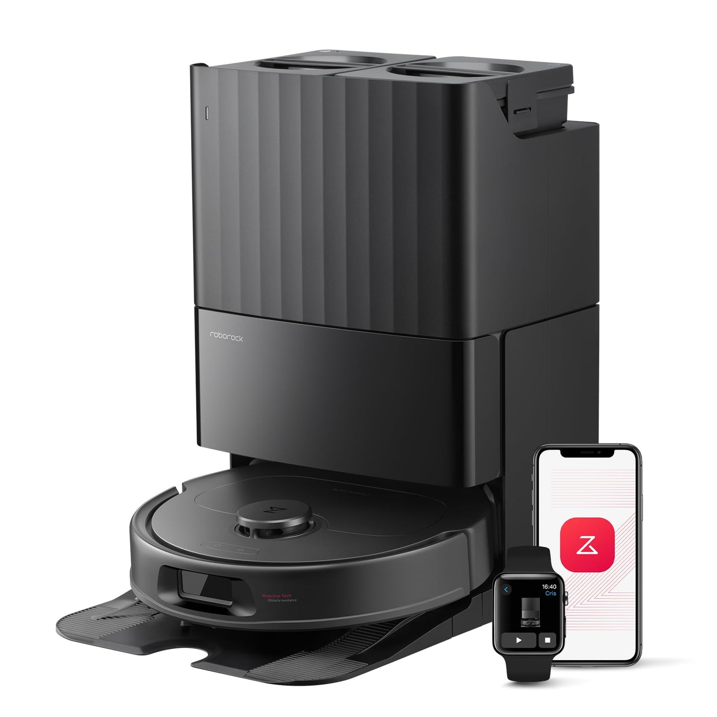 roborock QV 35S Robot Vacuum and Mop, All-in-one Vacuum Cleaner, 10,000Pa Powerful Suction, Self Emptying & Refilling, Self Mop