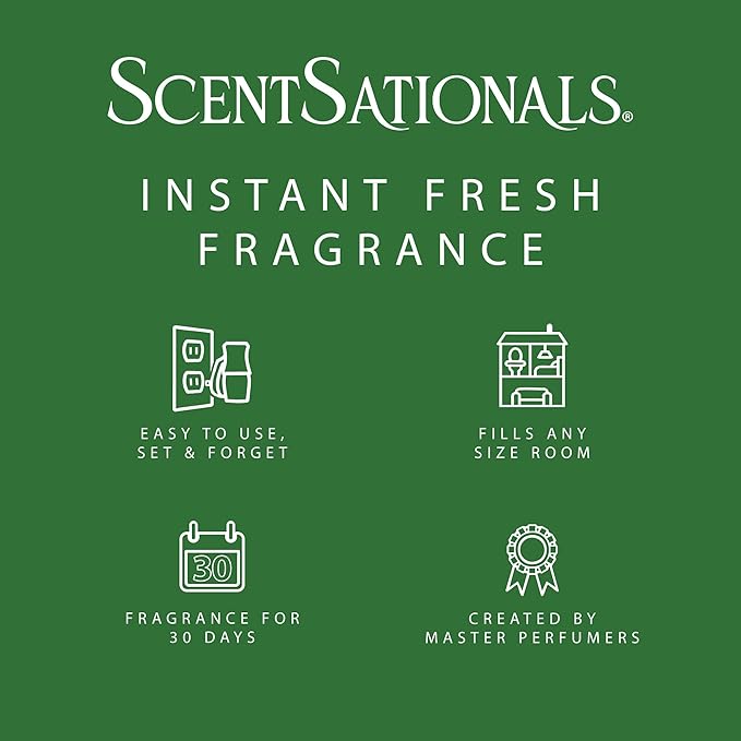Scentsationals Fragrance Oil Plug In Air Freshener Refills 3-Pack - Honeysuckle Pineapple - Works with Scentsationals Wall Plugs, Long-Lasting Home Fragrance, 0.8 fl oz Each, Packaging May Vary
