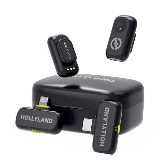 Hollyland Lark A1 Wireless Mini Microphone for iPhone & Android, 48kHz/24-bit, 3-Level Intelligent Noise Cancel, Microphone for