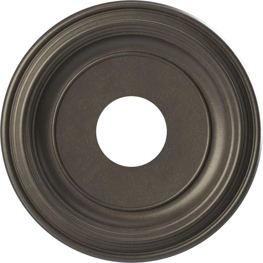 13Od X 3 1/2Id X 1 1/4P Traditional Thermoformed Pvc Ceiling Medallion (Fits Canopies Up To 7 1/2), Universal Aged Metallic Weat