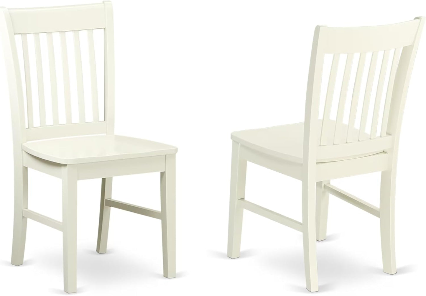 East West Furniture DONO9-LWH-W 9 Piece Dining Table Set Includes a Rectangle Dinner Table with Butterfly Leaf and 8 Dining Room Chairs, 42x78 Inch, Linen White