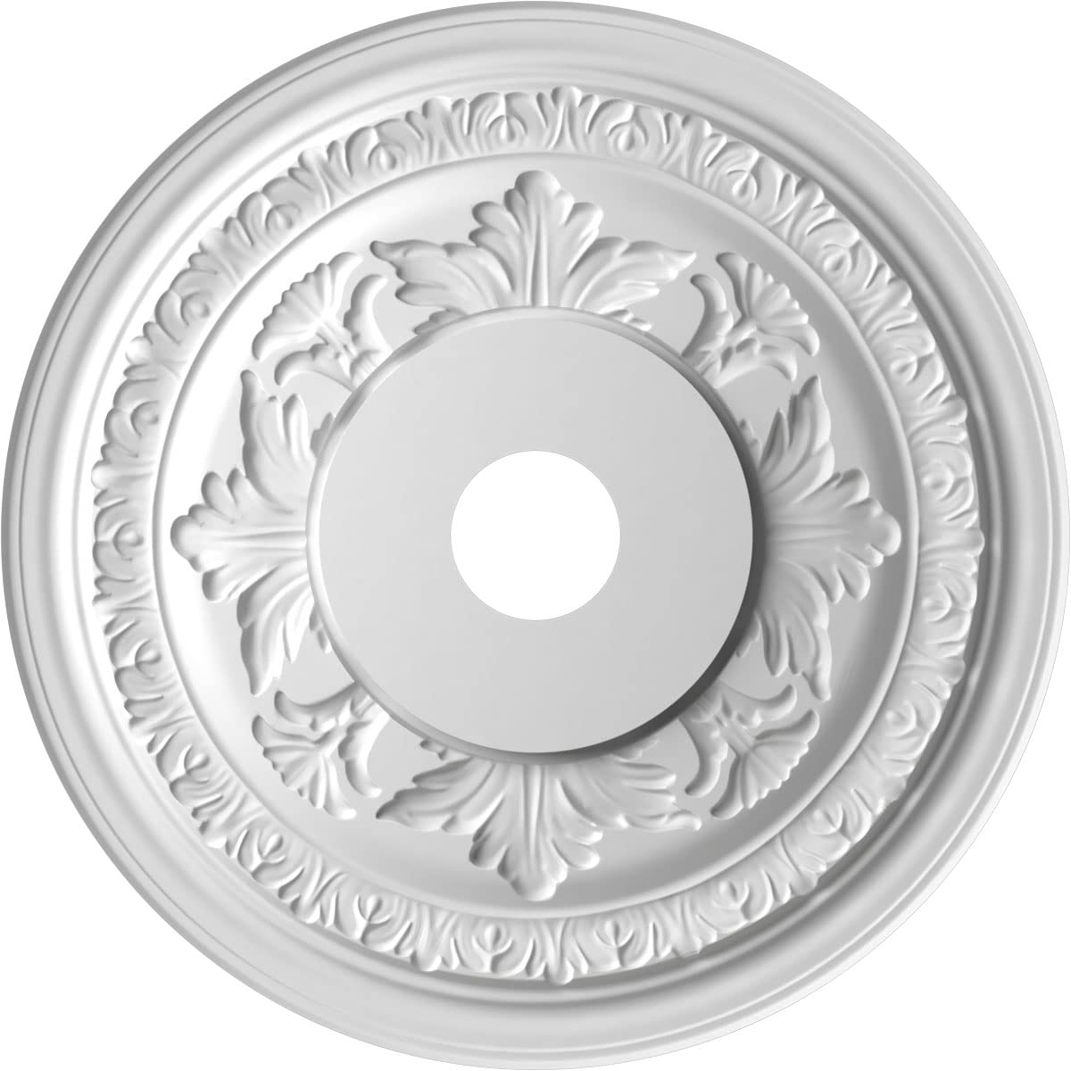 Ekena Millwork 22Od X 3 1/2Id X 1P Baltimore Thermoformed Pvc Ceiling Medallion (Fits Canopies Up To 7 3/4), Aged Copper