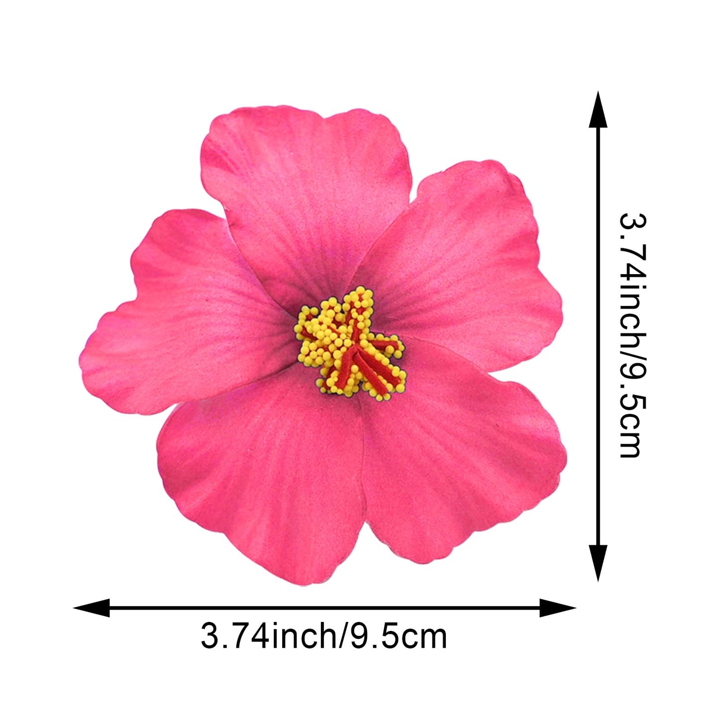 Arvintas 20 PCS Light Pink Hawaiian Faux Flowers Hibiscus Flowers Hawaii Party Summer Party DIY Foam Hibiscus Flower for Tabletop Decoration Favors Supplies (No Clip)