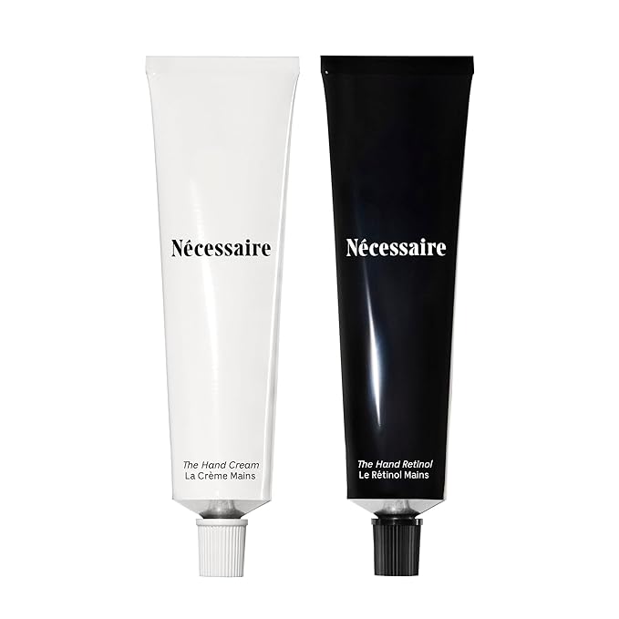 Nécessaire The Hand Duo – The Hand Cream + The Hand Retinol Treatment Gift Set for Dry Hands – Daily Moisture + Nighttime Repair with Ceramides, Peptides & Retinol – 2 x 2.5 oz