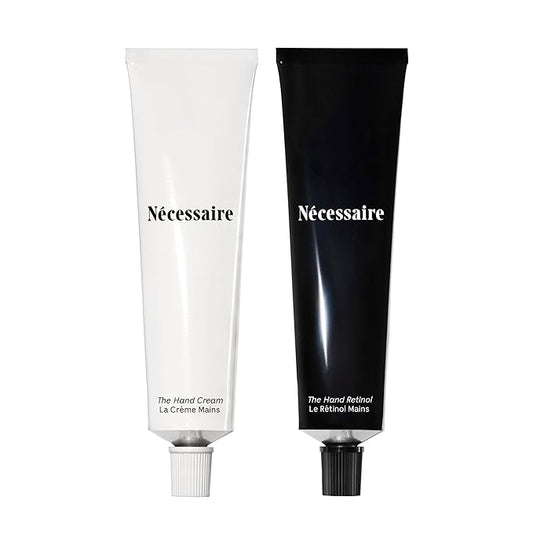 Nécessaire The Hand Duo – The Hand Cream + The Hand Retinol Treatment Gift Set for Dry Hands – Daily Moisture + Nighttime Repair with Ceramides, Peptides & Retinol – 2 x 2.5 oz
