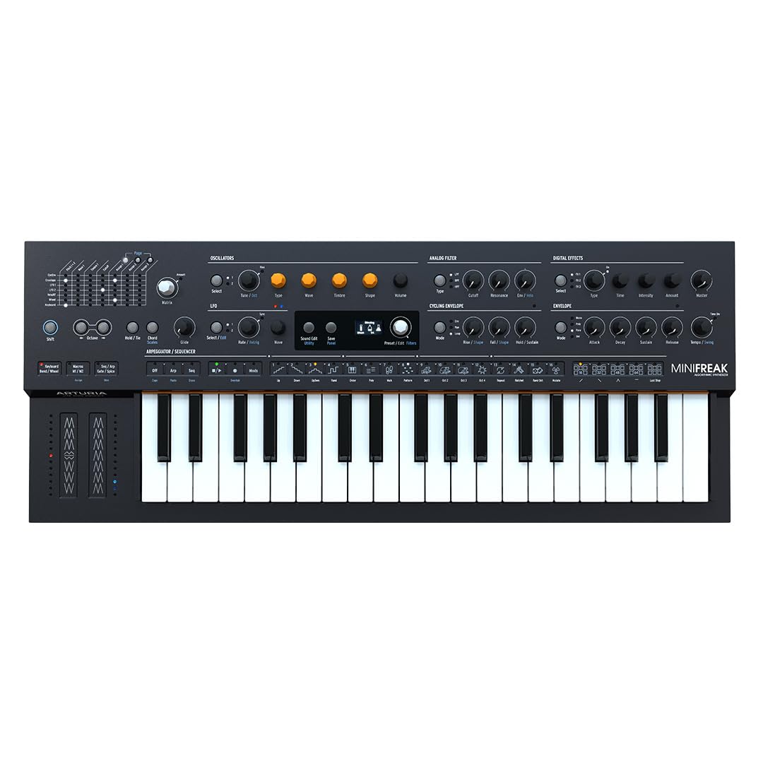 Arturia Minifreak 37 Key Polyphonic 6-Voice Hybrid Synthesizer Keyboard (Standard, 37 Key)