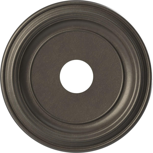 16Od X 3 1/2Id X 1 3/8P Traditional Thermoformed Pvc Ceiling Medallion (Fits Canopies Up To 9 1/2), Universal Aged Metallic Weat