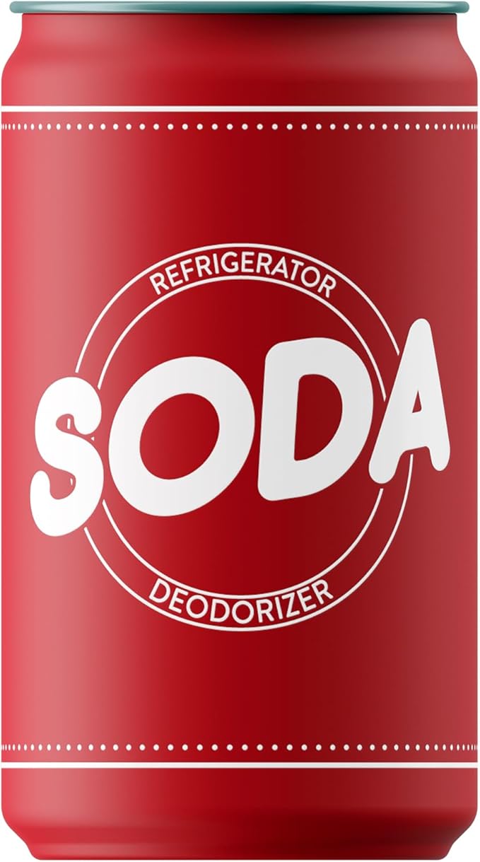 Pund'it Soda Can Fridge Deodorizer, Reusable Baking Soda Holder For Refrigerator