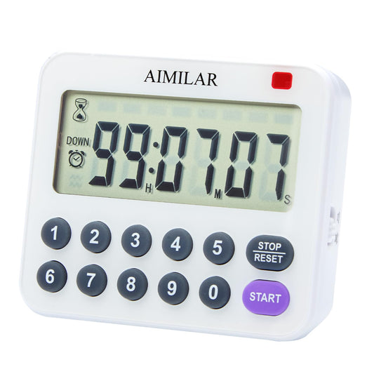 AIMILAR Magnetic Digital Kitchen Timer with Direct Numerical Keypad, Loud Alarm - 99Hr Countdown Count Up Timer for Cooking Baking Classroom, Batteries Included