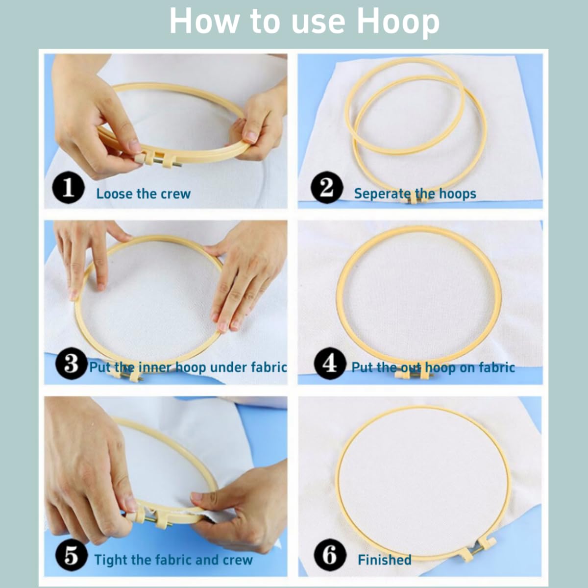 Punch Needle Kits Rabbit in Flowers Embroidery Starter Set with Hoop Easy for Beginners DIY Stress Relief Handmade Craft Hobby and Home Decor 20x20cm-2
