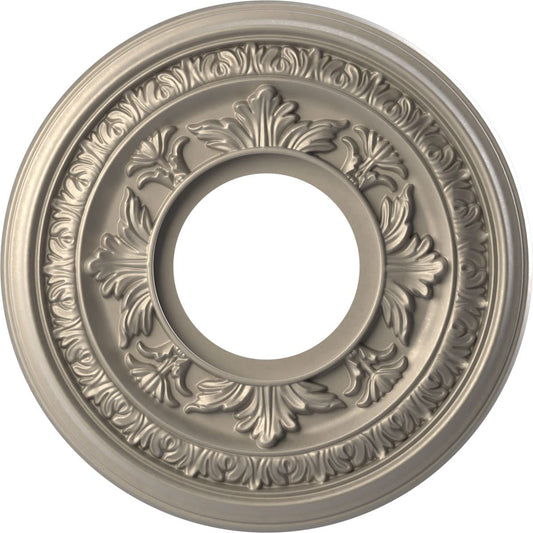 Ekena Millwork Cmp10Bacsv Baltimore Thermoformed Pvc Ceiling Medallion (Fits Canopies Up To 4 1/4), 10Od X 3 1/2Id X 3/4P, Metal