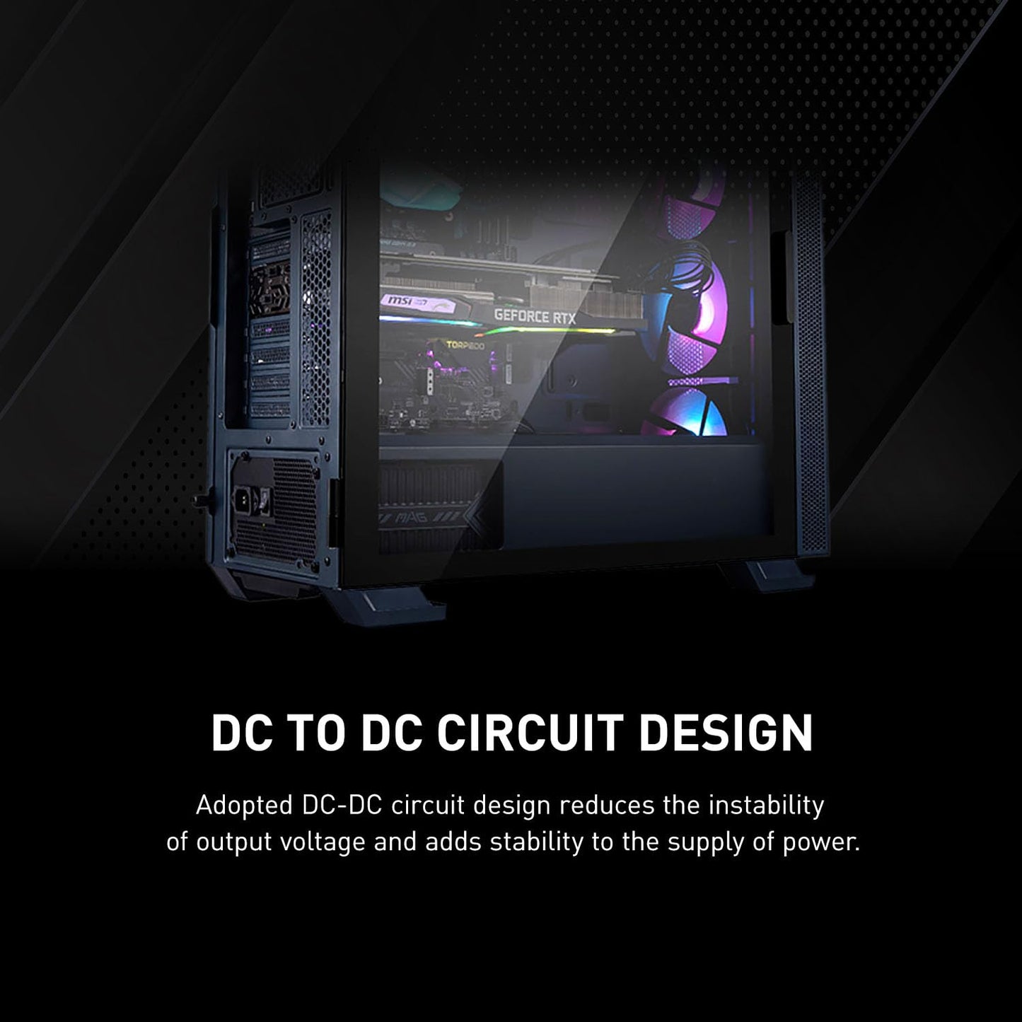 Msi Mag A550Bn, Non-Modular Compact 550W Power Supply, 80+ Bronze, Low-Noise Fan, Active Pfc Design, 5 Year Warranty