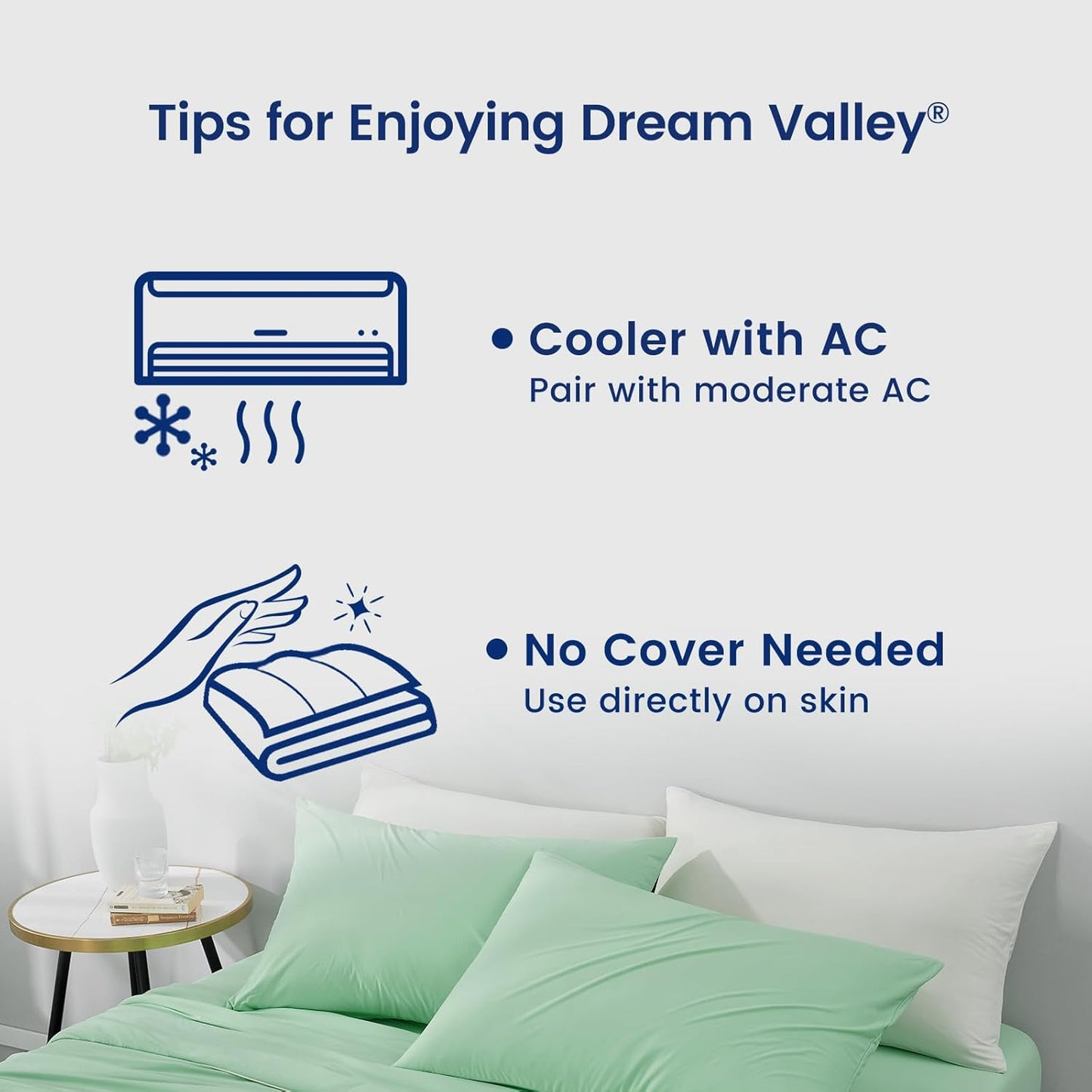Dream Valley® Outlast® Deepsleep Cooling Comforter, Twin Size, NASA-Grade Space Technology Cooling Blanket for Hot Sleepers Night Sweats, Q-Max > 0.45 Aerocool™ Breathable, Mint Macaron, 68"x90"