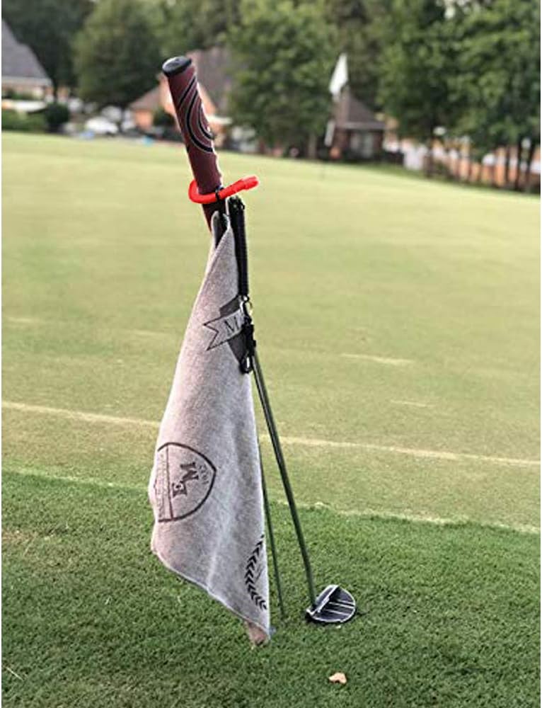 V-Shaped Golf Club Stand Keeps Your Clubs Clean, Dry & Visible, V-Stick Club Stand Made of Highly Durable Stainless Steel - Easy to Carry Golf Club Holder