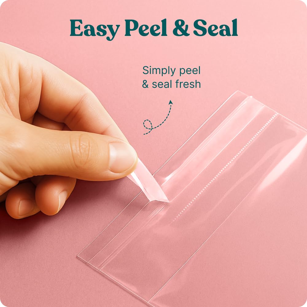 8" X 10" Self Sealing Cellophane Bags (1000 Pack) - Clear Cookie and Pretzel Rod Bags With Seal for Baked Goods Packaging, Cookie Wrappers, Bakery Packaging, Bake Sale, Candy, Treats, Goodies, Gifts
