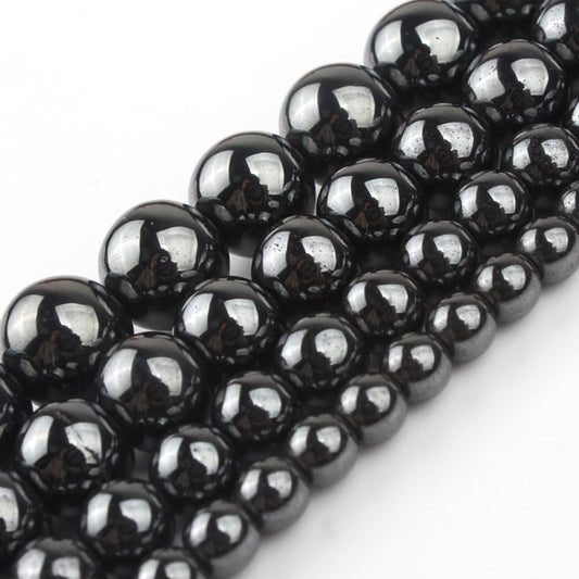 8mm Black Hematite Natural Stone Beads Round Loose Beads for Jewelry Making Yochus DIY Beads Bracelet Necklace