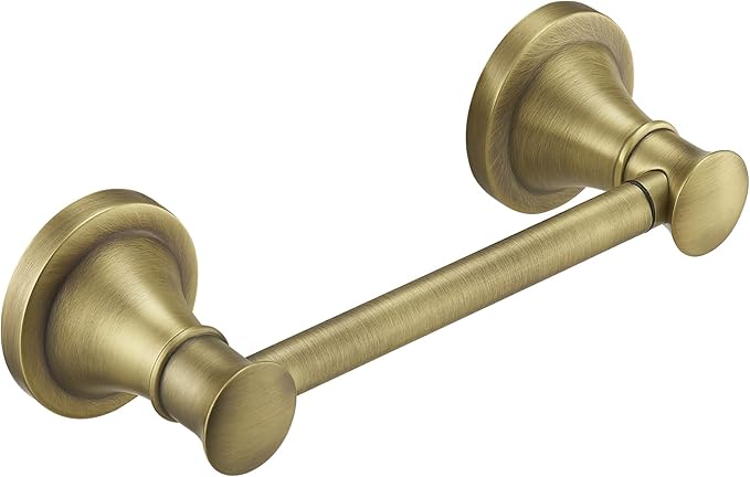RUMOSE Toilet Paper Roll Holder Bathroom Flexible Pivoting Tissue Handle on Wall Mounted Antique Brass Rustproof Toilet Tissue Roll Holder,Stainless Steel