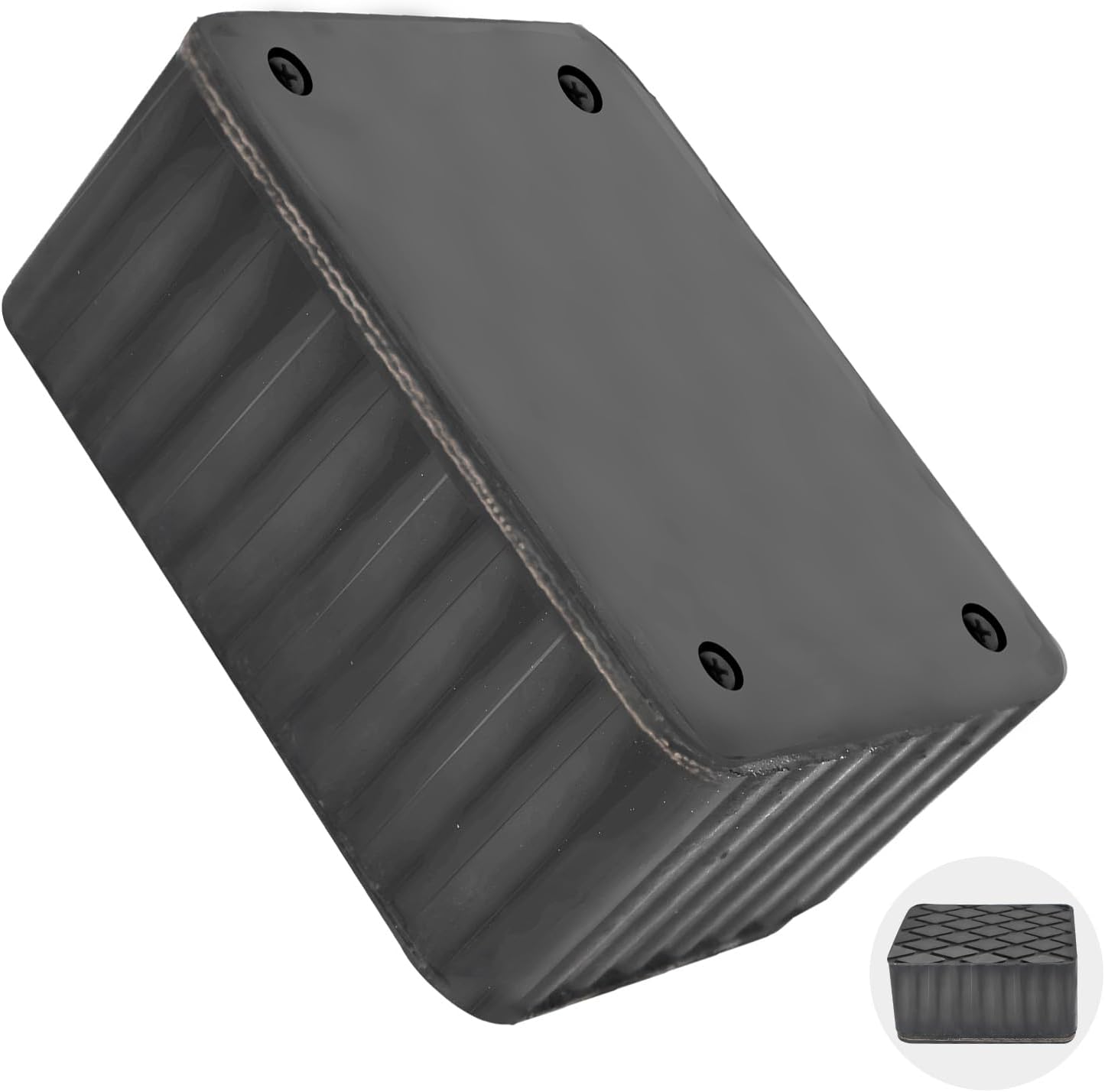 Rubber Block for Car Lift- Nylon Layer Reinforced, Heavy Duty 5000lbs Capacity, Anti-Split Spacer Pads for Commercial Scissor Lift, SUVs, Trucks& More- 6.3″(L)×4.7″(W)×1.6″(H) 1Piece