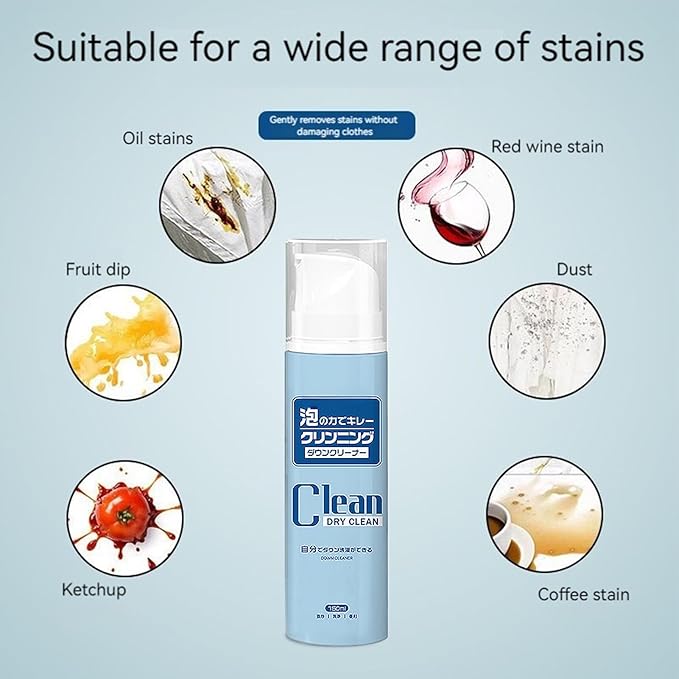 Fabric Cleaner Spray | 150ml Fabric Stain Remover Foam - Carpet Foam Cleaner - for Home Office Carpet Upholstery Jacket Laundry Interior Couch Furniture