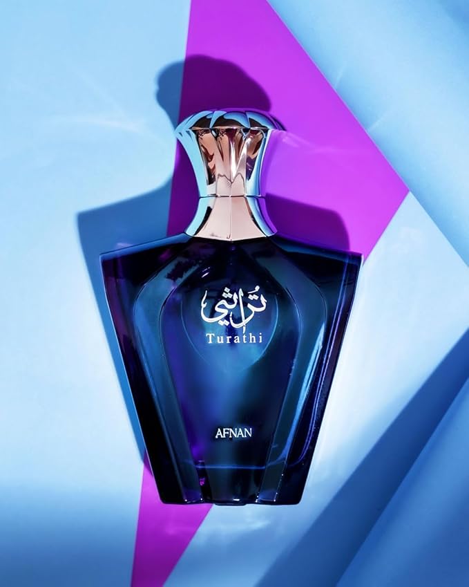 Afnan Turathi Blue Eau de Parfum Spray for Men, 3.0 Fl. Oz
