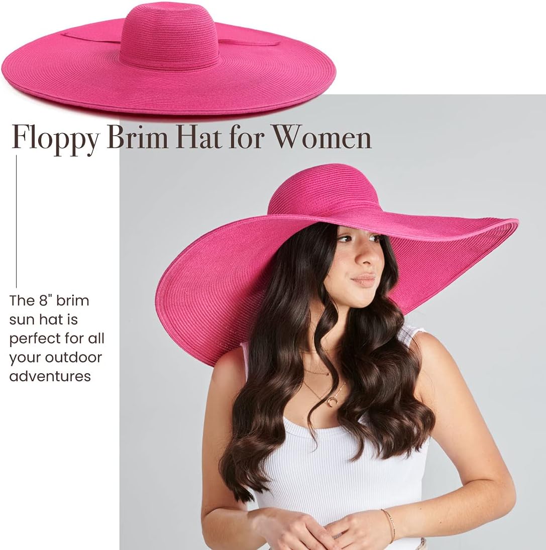 San Diego Hat Company Women's Ultrabraid X-Large Brim Hat, Adjustable Sun Hat with UPF 50+