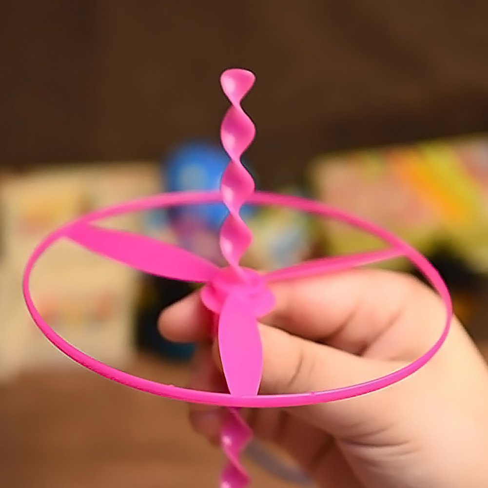 POPLAY 40 Sets Outdoor Toys Flying Discs, Disc Flyer with Launchers for Party Favors, Classroom Prizes, Goodie Bags Stuffers for Kids