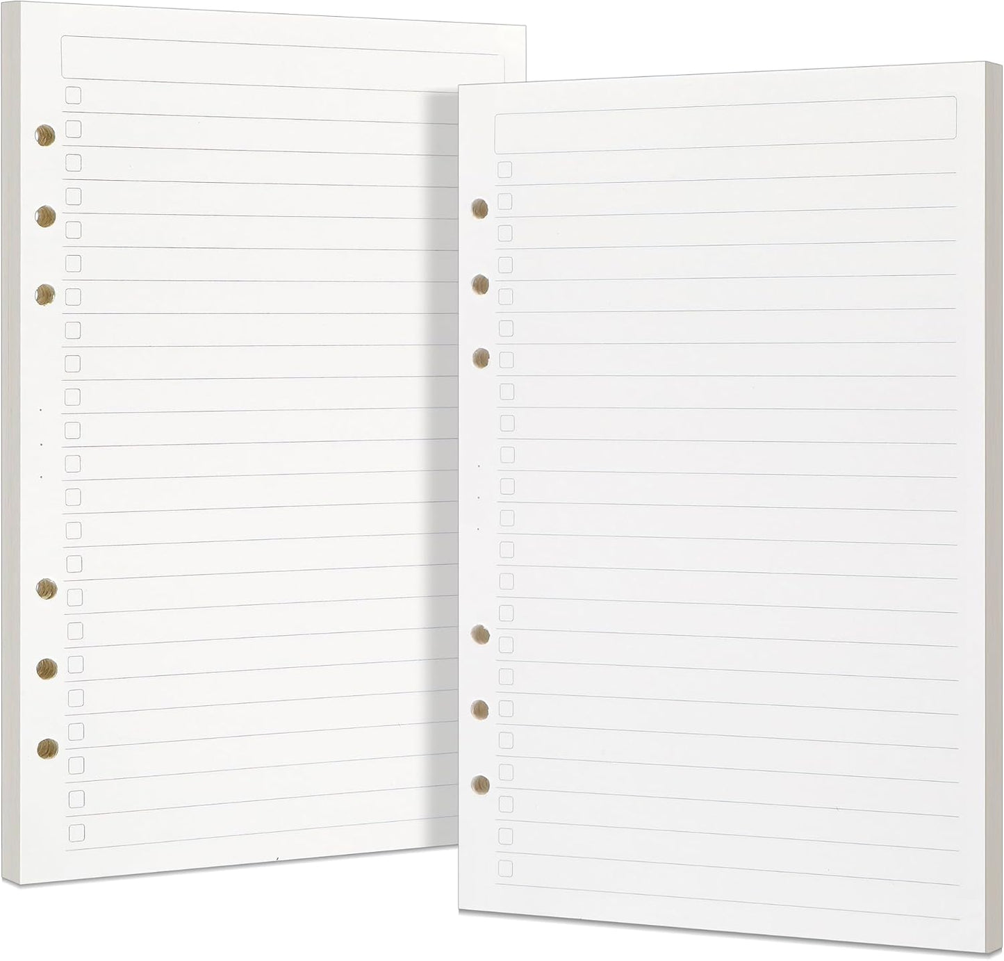 Toplive A5 Filler Paper To Do List, 6 Ring Planner Binder Inserts 160 Sheets，Daily Checklist Loose Leaf Refill Papers for Notebook & Budget Binder