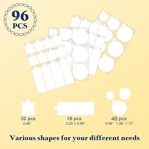 Clear Double Sided Nano Tape,Museum Adhesive Putty, Nano Sticky Tack, Strong Self Adhesive Sticky Dots Strips, Poster Mounting Putty for Wall Hanging- Crafts Poster Decoration，Balloons 96pcs