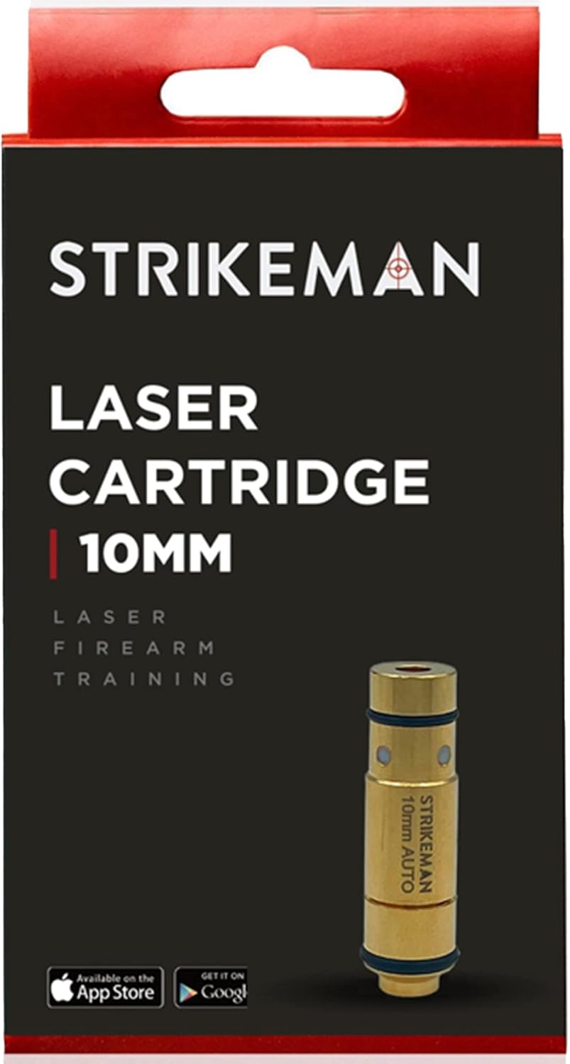Strikeman Dry Fire Laser Training Cartridge - Great for Target Shooting Practice with Pistols, Made for The Firearm Training System - Red Laser Cartridge Only, Multiple Calibers