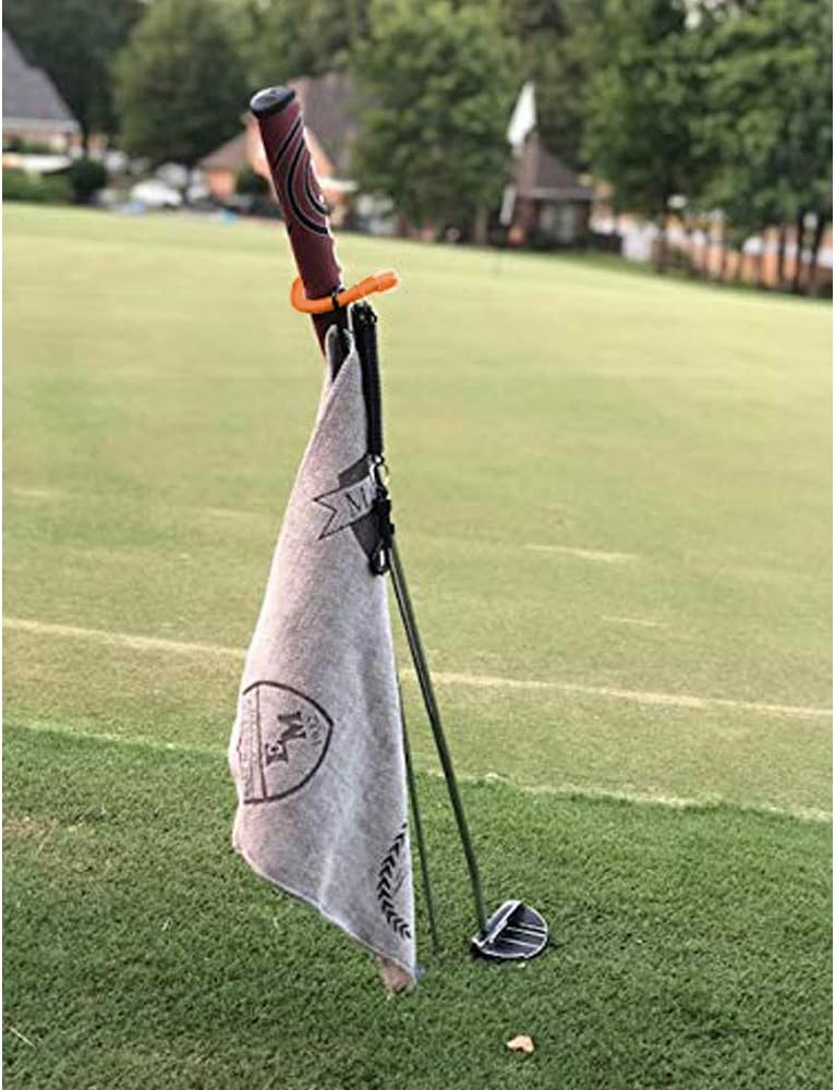 V-Shaped Golf Club Stand Keeps Your Clubs Clean, Dry & Visible, V-Stick Club Stand Made of Highly Durable Stainless Steel - Easy to Carry Golf Club Holder